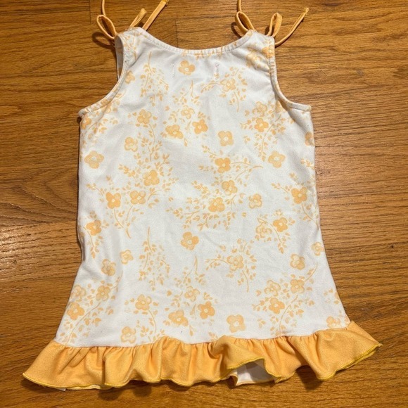 Sweethoney Yellow and White Floral Dress Size 2T Soft Knit Ruffle - Picture 3 of 3